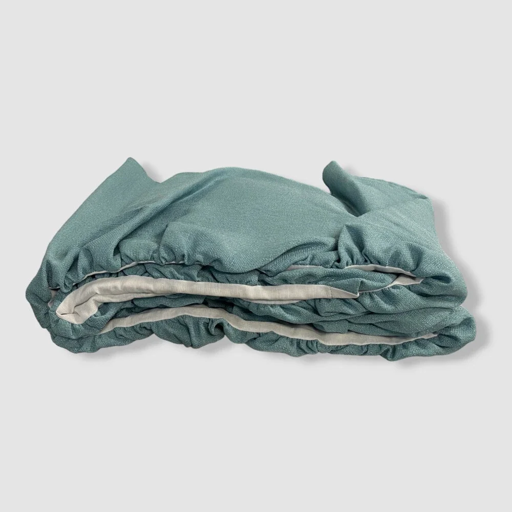 $475 Sherry Kline Home Green Queen Emilia Ruffled Dust Skirt